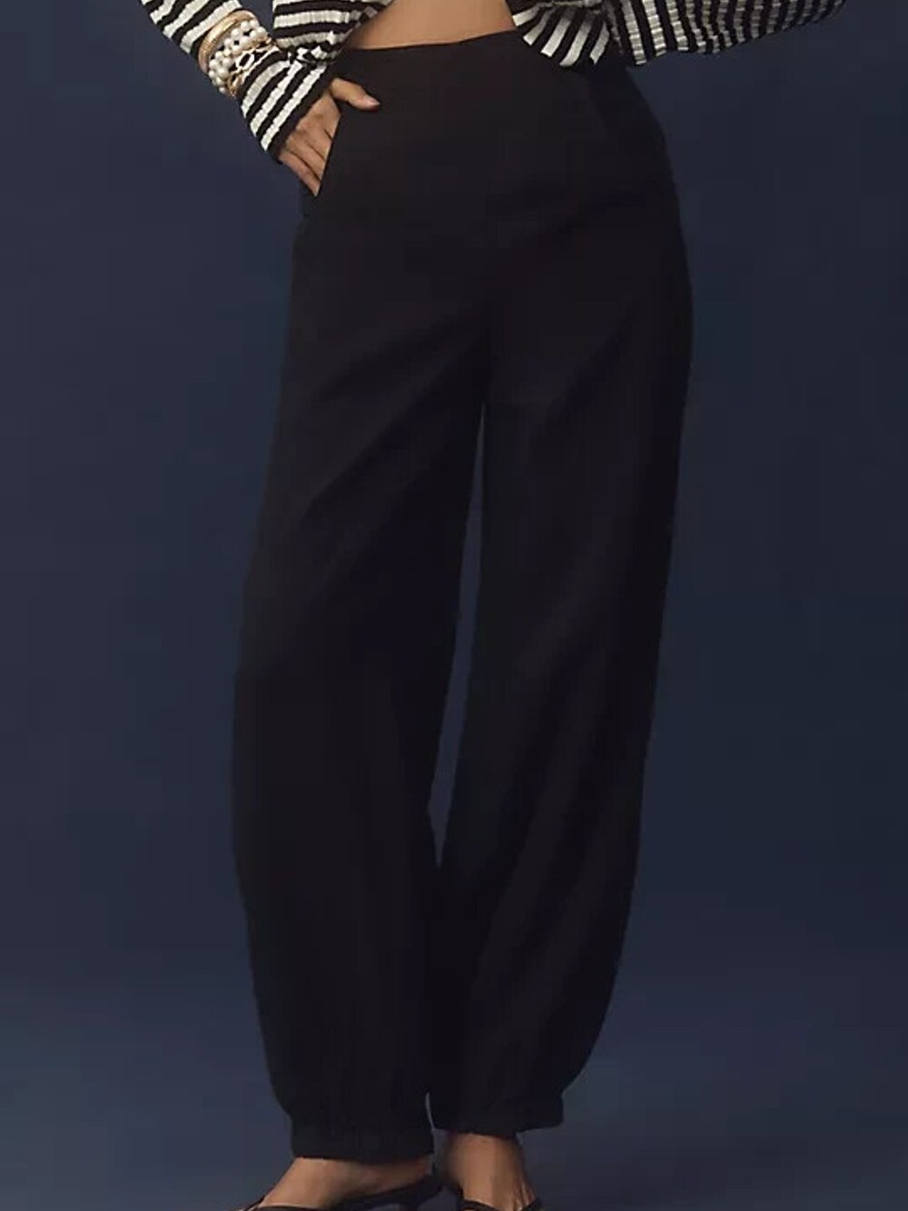 Anthropologie Pilcro Boot Tuck Parachute Pants Women's 25 Black $138